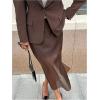 image:imageGORGLITTER Womens Mesh Maxi Skirt Back Slit High Waist Elegant Long Skirts Business Casual OutfitsChocolate Brown