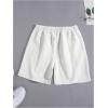 image:imageGORGLITTER Mens Bear Graphic Drawstring Waist Active Track Drippy ShortsPure White