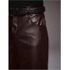 image:imageGORGLITTER Mens Leather Pants Y2K PU Straight Leg Baggy Pants Disco Pants TrousersCoffee Mocha Brown