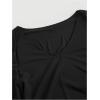 image:imageGORGLITTER Womens Bell Sleeve Tops Mesh Going Out Y2k Cute Westren Ruffle Tie Front Ruched Tops 2000s ClothingBlack
