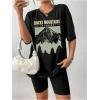 image:imageGORGLITTER Womens Western Graphic Vintage Tees Oversized Y2k T Shirts Summer Causal Tops Country Concert Cowgirl OutfitsBlack