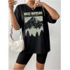 image:imageGORGLITTER Womens Western Graphic Vintage Tees Oversized Y2k T Shirts Summer Causal Tops Country Concert Cowgirl OutfitsBlack