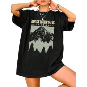 image:imageGORGLITTER Womens Western Graphic Vintage Tees Oversized Y2k T Shirts Summer Causal Tops Country Concert Cowgirl OutfitsBlack