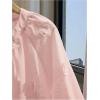 image:imageGORGLITTER Womens Boho Peasant Blouses Floral Embroidered Tops Summer Sheer Tie Front Flowy Long Sleeve Button Up ShirtsSolid Pink