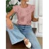 image:imageGORGLITTER Womens Flower Button Up Vintage Eyelet Blouse Dressy Casual Sleeveless Boho Cute Embroidered Western TopsDusty Pink