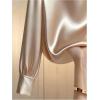 image:imageGORGLITTER Womens Pearl Satin Top Blouses Silk Notch V Neck Long Sleeve Shirt Dressy Business Casual TopsChampagne