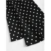 image:imageGORGLITTER Womens Polka Dots Top Blouse Bow Long Sleeve Boat Neck Smocked Waist Vintage Peplum ShirtBlack