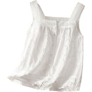 image:imageGORGLITTER Womens Floral Embroidery Eyelet Top Guipure Lace Square Neck Coquette Button Up Blouse Summer VacationWhite