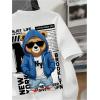 image:imageGORGLITTER Boys Bear Graphic Tees Short Sleeve Crew Neck Streetwear T ShirtsWhite Bear Print