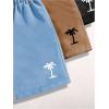 image:imageGORGLITTER Boys Drippy Shorts 3 Piece Cool Summer Slim Y2k Bandana Drawsring Waist Beach Boho Gym ShortsBlack Blue Khaki