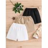image:imageGORGLITTER Boys Drippy Shorts 3 Piece Cool Summer Slim Y2k Bandana Drawsring Waist Beach Boho Gym ShortsBlack White Khaki