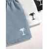 image:imageGORGLITTER Boys Drippy Shorts 3 Piece Cool Summer Slim Y2k Bandana Drawsring Waist Beach Boho Gym ShortsBlue Black White
