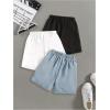 image:imageGORGLITTER Boys Drippy Shorts 3 Piece Cool Summer Slim Y2k Bandana Drawsring Waist Beach Boho Gym ShortsBlue Black White