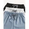 image:imageGORGLITTER Boys Drippy Shorts 3 Piece Cool Summer Slim Y2k Bandana Drawsring Waist Beach Boho Gym ShortsBlue Black White
