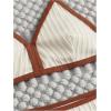 image:imageGORGLITTER Girls 3 Piece Swimsuits Contrast Binding Halter Triangle Bikini with Crochet Cover Up PantsWhite