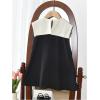 image:imageGORGLITTER Girls Bow Collared Short Dresses Cute Sleeveless Pearl Princess Summer Casual Party Flowy Skater Tank DressBlack and White