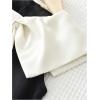 image:imageGORGLITTER Girls Bow Collared Short Dresses Cute Sleeveless Pearl Princess Summer Casual Party Flowy Skater Tank DressBlack and White