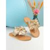 image:imageGORGLITTER Girls Bow Flats Sandals Cute Flip Flops Dress ShoesGold