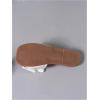 image:imageGORGLITTER Girls Bow Tie Decor Single Band Flats Square Open Toe Pu Leather Slide SandalsWhite