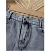 image:imageGORGLITTER Girls Denim Skirt Y2k Elastic High Waist Summer Casual A Line Mini Jean Skirts with PocketsDark Wash