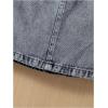 image:imageGORGLITTER Girls Denim Skirt Y2k Elastic High Waist Summer Casual A Line Mini Jean Skirts with PocketsDark Wash