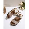image:imageGORGLITTER Girls Flat Sandals Dressy Cute Summer Metallic Sparkly Open Toe Slides Vacation Beach Ankle Strap SandalsPink