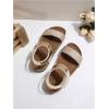 image:imageGORGLITTER Girls Flat Sandals Dressy Cute Summer Metallic Sparkly Open Toe Slides Vacation Beach Ankle Strap SandalsPink