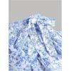 image:imageGORGLITTER Girls Floral Bow Mini Skirt Cute Casual Wrap Tie Side Ruffle Summer Beach Short Skirts Preppy ClothesBlue