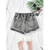 image:imageGORGLITTER Girls Jean Shorts Cute Summer Trendy Fashion Ripped Denim Shorts High Waist Straight Leg Clothes JortsBlack Light Wash