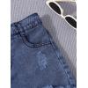 image:imageGORGLITTER Girls Jean Shorts Cute Summer Trendy Fashion Ripped Denim Shorts High Waist Straight Leg Clothes JortsDarked Blue