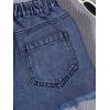image:imageGORGLITTER Girls Jean Shorts Cute Summer Trendy Fashion Ripped Denim Shorts High Waist Straight Leg Clothes JortsDarked Blue
