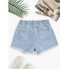 image:imageGORGLITTER Girls Jean Shorts Cute Summer Trendy Fashion Ripped Denim Shorts High Waist Straight Leg Clothes JortsLight Blue Wash