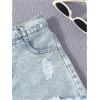 image:imageGORGLITTER Girls Jean Shorts Cute Summer Trendy Fashion Ripped Denim Shorts High Waist Straight Leg Clothes JortsLight Wash