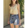image:imageGORGLITTER Girls Jean Shorts Cute Summer Trendy Fashion Ripped Denim Shorts High Waist Straight Leg Clothes JortsMedium Blue