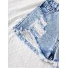 image:imageGORGLITTER Girls Jean Shorts Cute Summer Trendy Fashion Ripped Denim Shorts High Waist Straight Leg Clothes JortsRipped Blue