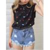 image:imageGORGLITTER Girls Jean Shorts Cute Summer Trendy Fashion Ripped Denim Shorts High Waist Straight Leg Clothes JortsRoyal Blue Denim