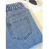 image:imageGORGLITTER Girls Jean Shorts Cute Summer Trendy Fashion Ripped Denim Shorts High Waist Straight Leg Clothes JortsRoyal Blue Denim
