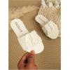 image:imageGORGLITTER Girls Ruched Flat Dressy Sandals Trendy Open Toe Summer Slide SandalsBeige