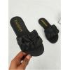 image:imageGORGLITTER Girls Ruched Flat Dressy Sandals Trendy Open Toe Summer Slide SandalsBlack