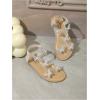 image:imageGORGLITTER Girls Sandals Butterfly Clear Rhinestone Glitter Ankle Strap Flat Sandals Summer Beach Vacation SandalClear