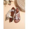 image:imageGORGLITTER Girls Sandals Butterfly Clear Rhinestone Glitter Ankle Strap Flat Sandals Summer Beach Vacation SandalRose Gold