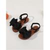 image:imageGORGLITTER Girls Sandals Dressy Bow Ankle Strap Sandal Open Toe Slides Flats Summer Cute Vacation SandalsBlack