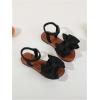 image:imageGORGLITTER Girls Sandals Dressy Bow Ankle Strap Sandal Open Toe Slides Flats Summer Cute Vacation SandalsBlack