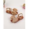 image:imageGORGLITTER Girls Sandals Dressy Bow Ankle Strap Sandal Open Toe Slides Flats Summer Cute Vacation SandalsChampagne