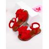 image:imageGORGLITTER Girls Sandals Dressy Bow Ankle Strap Sandal Open Toe Slides Flats Summer Cute Vacation SandalsRed