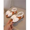 image:imageGORGLITTER Girls Sandals Dressy Bow Ankle Strap Sandal Open Toe Slides Flats Summer Cute Vacation SandalsWhite Bow