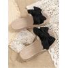image:imageGORGLITTER Girls Sandals Summer Cute Fashion Trendy Beach Vacation Slides Sandals Bow Braided Slip on Dress SandalsBlack Bow