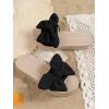 image:imageGORGLITTER Girls Sandals Summer Cute Fashion Trendy Beach Vacation Slides Sandals Bow Braided Slip on Dress SandalsBlack and Apricot