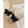 image:imageGORGLITTER Girls Sandals Summer Cute Fashion Trendy Beach Vacation Slides Sandals Bow Braided Slip on Dress SandalsBlack and Apricot