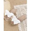image:imageGORGLITTER Girls Sandals Summer Cute Fashion Trendy Beach Vacation Slides Sandals Bow Braided Slip on Dress SandalsWhite